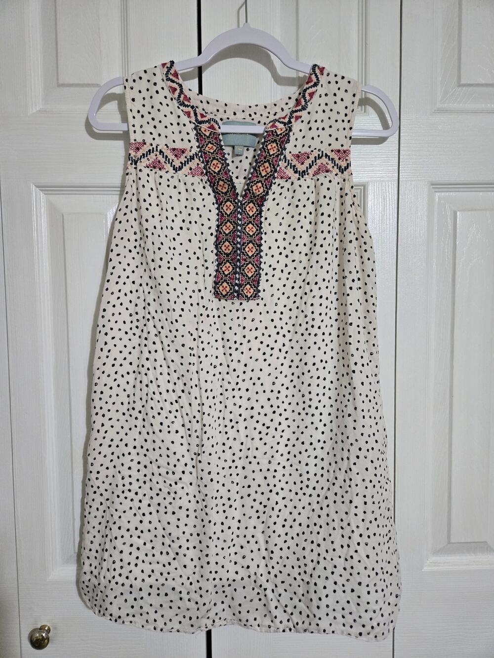 Skies are blue small women's polka dot mini dress